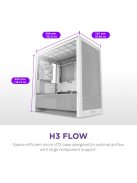 NZXT H3 Flow Tempered Glass White