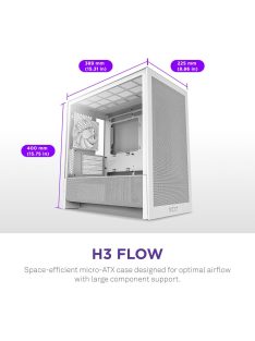 NZXT H3 Flow Tempered Glass White