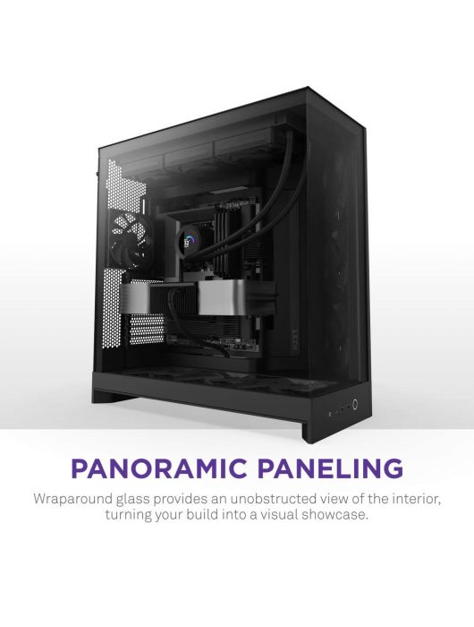 NZXT H9 Flow (2025) Tempered Glass Black
