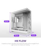 NZXT H9 Flow (2025) Tempered Glass White