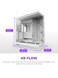 NZXT H9 Flow (2025) Tempered Glass White