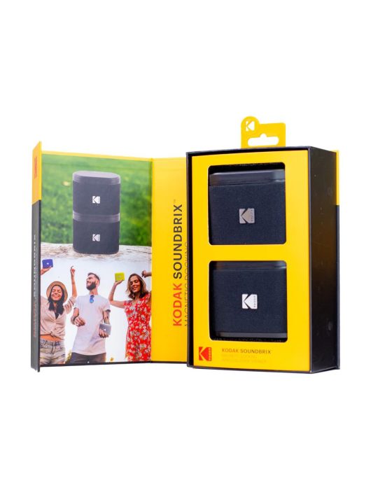 Kodak BRIXBK2 Soundbrix Mini Bluetooth Coloured Portable Two Speakers Black