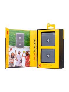   Kodak BRIXG2 Soundbrix Mini Bluetooth Coloured Portable Two Speakers Grey