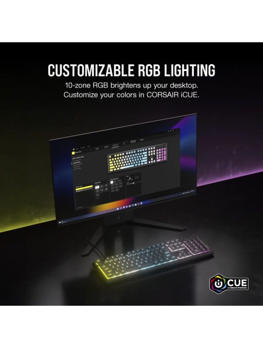 Corsair K55 Core RGB Gaming Keyboard Gray US