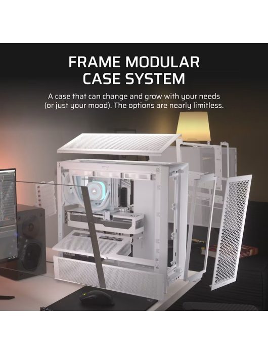 Corsair Frame 4000D Tempered Glass White