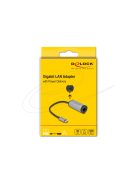 DeLock USB Type-C Adapter to Gigabit LAN with Power Delivery port Grey