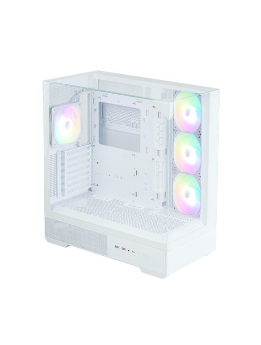 Zalman P40 Prism Plus RGB Tempered Glass White