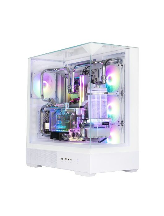 Zalman P40 Prism Plus RGB Tempered Glass White