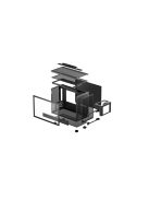 DeepCool CH160 Plus Tempered Glass Black