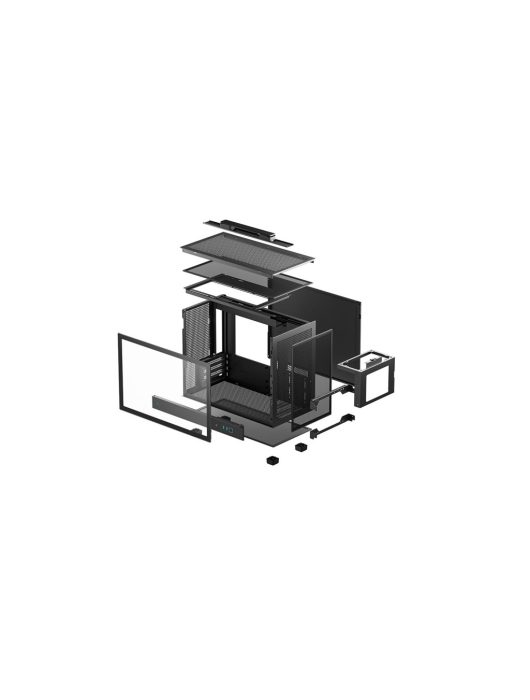 DeepCool CH160 Plus Tempered Glass Black