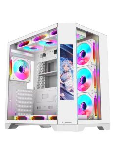 Rampage NOVA RGB Tempered Glass White