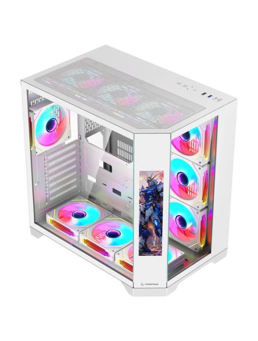 Rampage NOVA RGB Tempered Glass White