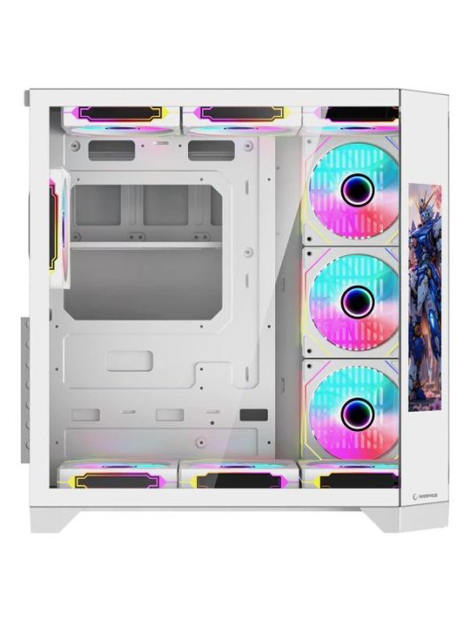 Rampage NOVA RGB Tempered Glass White