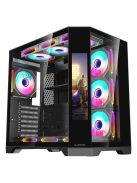 Rampage NOVA RGB Tempered Glass Black