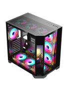 Rampage NOVA RGB Tempered Glass Black