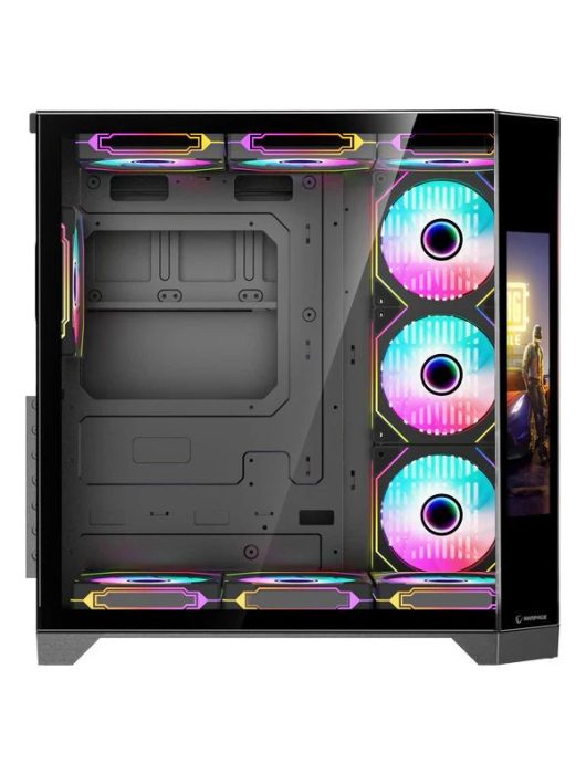 Rampage NOVA RGB Tempered Glass Black