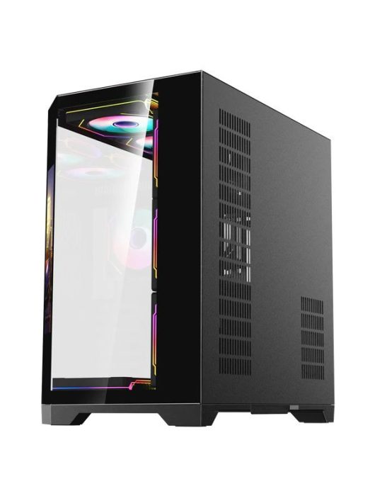 Rampage NOVA RGB Tempered Glass Black