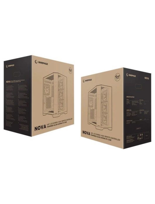 Rampage NOVA RGB Tempered Glass Black