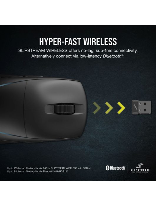 Corsair M75 Gaming Wireless Bluetooth Lightweight RGB Gaming mouse Black