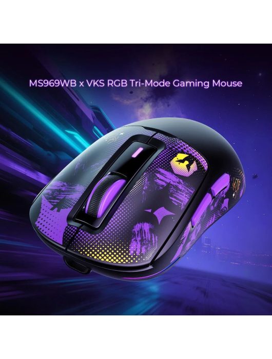 HAVIT Gamenote MS969WB x VKS Gaming Wireless Bluetooth Mouse Black/Purple