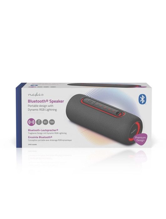 Nedis SPBT2460BK Portable Bluetooth Speaker Black