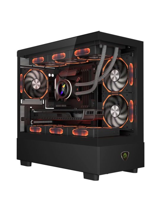 Keep Out XC-301 GLASS RGB Tempered Glass Black