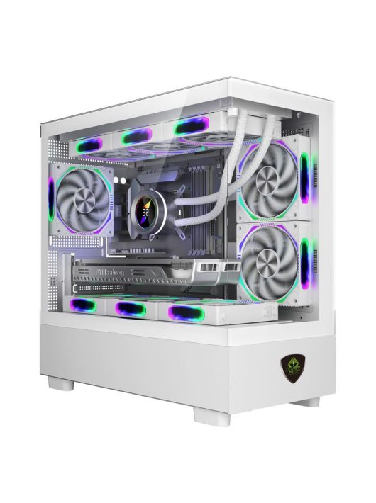 Keep Out XC-301W GLASS RGB Tempered Glass Black