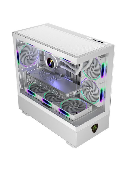 Keep Out XC-301W GLASS RGB Tempered Glass Black