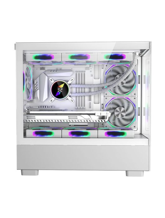 Keep Out XC-301W GLASS RGB Tempered Glass Black