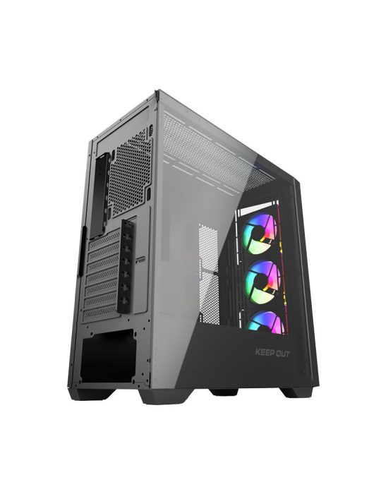 Keep Out XC-500 GLASS RGB Tempered Glass Black