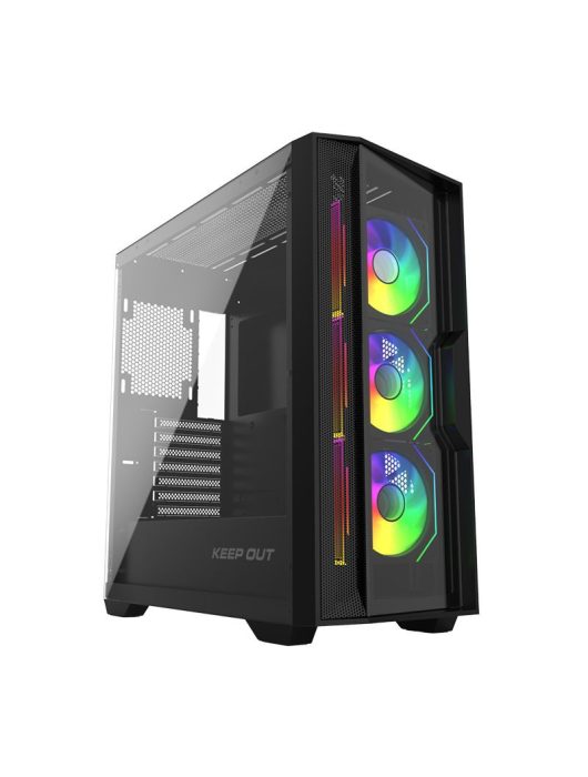 Keep Out XC-500 GLASS RGB Tempered Glass Black