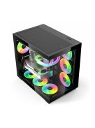 Keep Out XC-800 PRO RGB Tempered Glass Black
