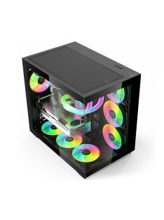 Keep Out XC-800 PRO RGB Tempered Glass Black