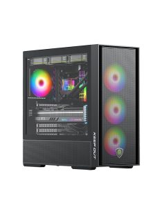 Keep Out XC-805 MESH Tempered Glass Black