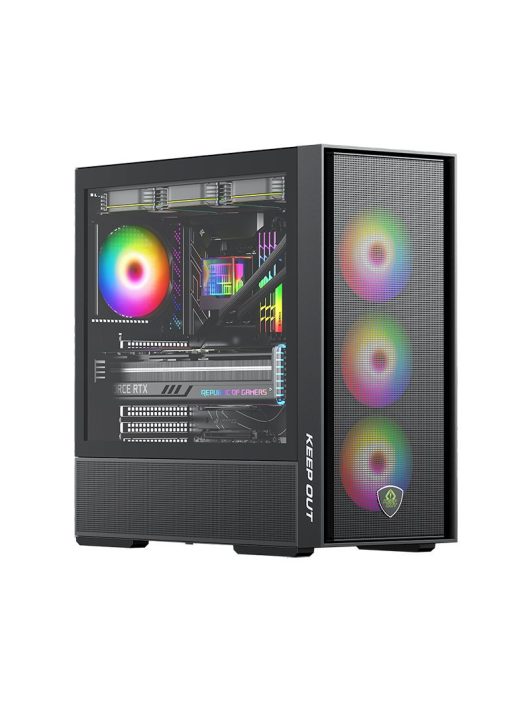 Keep Out XC-805 MESH Tempered Glass Black