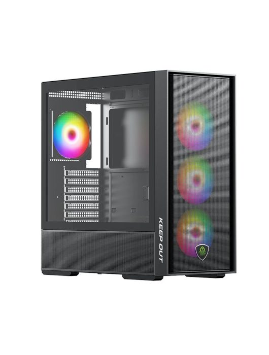 Keep Out XC-805 MESH Tempered Glass Black