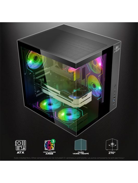 Spirit Of Gamer Bandit GT Tempered Glass Black