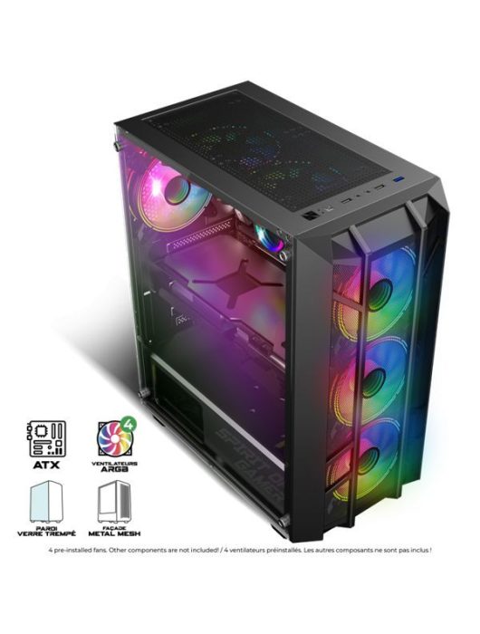 Spirit Of Gamer Rebel NX Tempered Glass Black