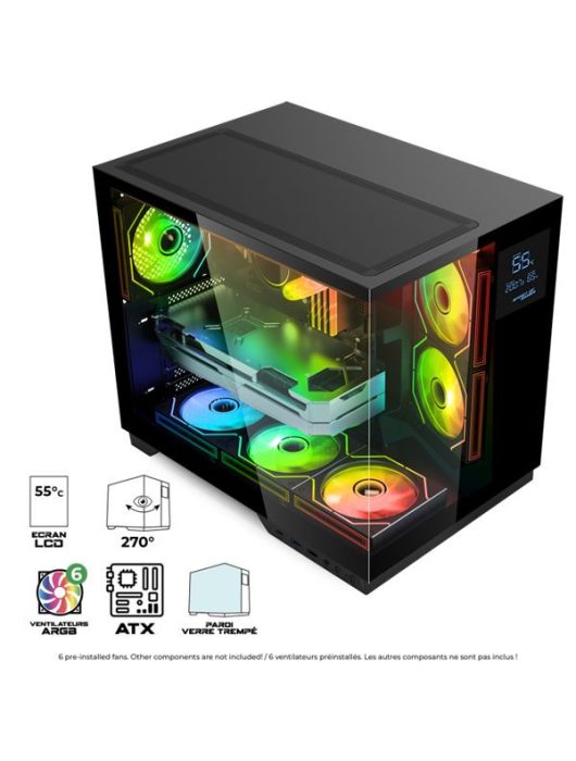 Spirit Of Gamer Viper CRX Tempered Glass Black