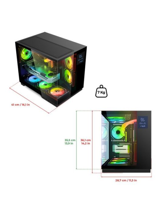 Spirit Of Gamer Viper CRX Tempered Glass Black