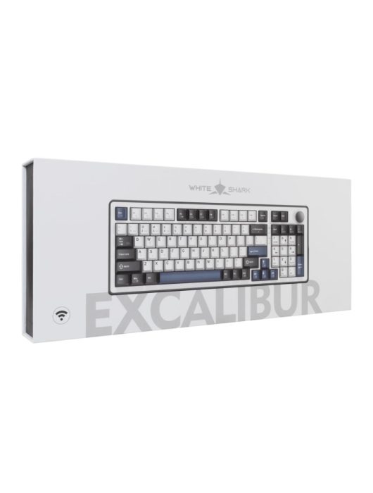 White Shark Excalibur Gaming Wireless Bluetooth Keyboard White US