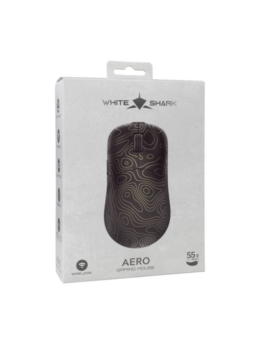 White Shark Aero Gaming Wireless Mouse Black/Gold