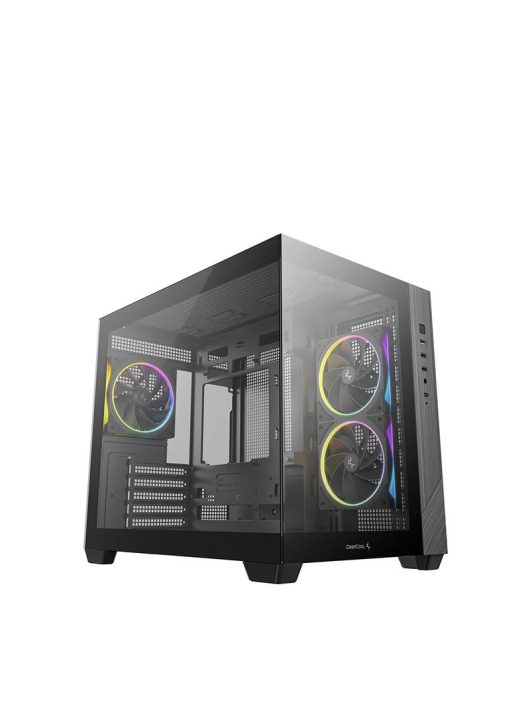 DeepCool CG330 3F Tempered Glass Black