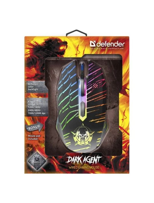 Defender Dark Agent GM-590L Gaming Mouse Black