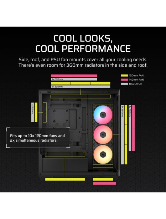 Corsair 3500X RS-R ARGB Tempered Glass Black