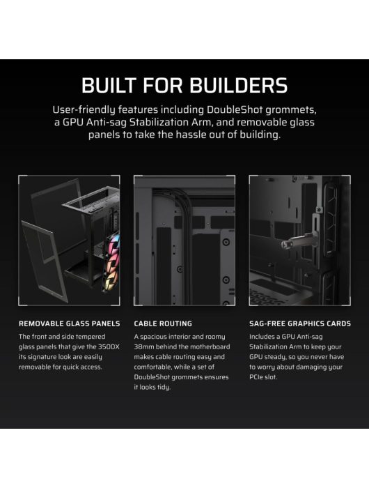 Corsair 3500X RS-R ARGB Tempered Glass Black