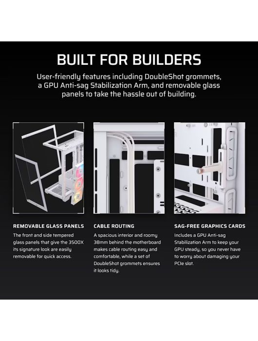 Corsair 3500X RS-R ARGB Tempered Glass White