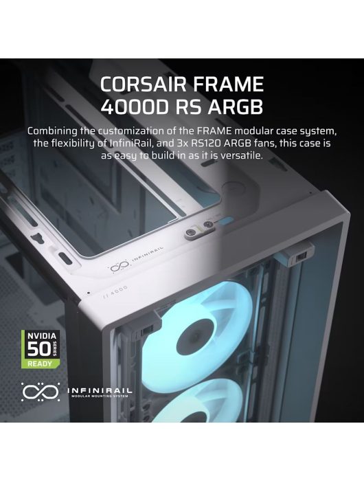 Corsair Frame 4000D RS ARGB Tempered Glass White