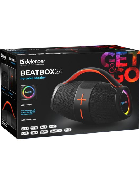 Defender Beatbox 24 Bluetooth Portable Speaker Black
