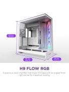NZXT H9 Flow RGB Tempered Glass White
